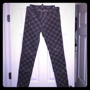 Kut from the Kloth plaid corduroy pants.